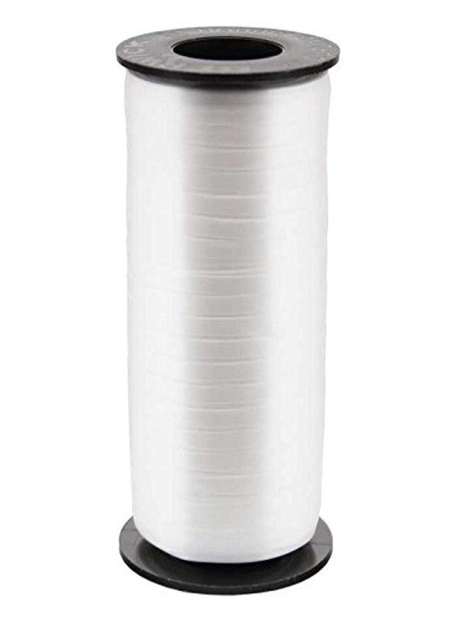 شريط بيرويك أوفراي 1U 01 سبليندوريت غير مجعد، بعرض 3/16 بوصة، لتغليف الهدايا وربطات الشعر، بكرة بطول 500 ياردة، أبيض